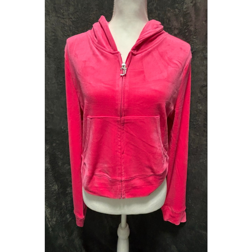 NWT Bling Juicy Couture Pink Party Velour Tracksuit w/Rhinestone Glam Y2K Size L - Picture 10 of 10